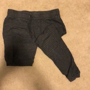 Gray moto joggers